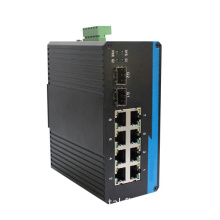 Industrial Grade Media Converter with 2 Optic and 8 RJ45 Ports